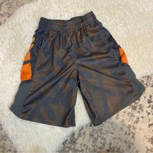 Champion Gray and Orange Athletic Shorts with Elastic Waistband